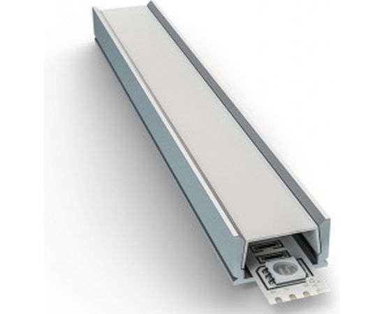 Алюминиевый прямой профиль Apeyron накладной для светодиодной ленты, серебро, 1м 3011 08-05 