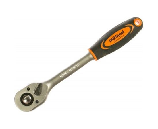 Трещотка 1/2 дюйма 72 зуба 255мм с двухкомпонентной ручкой AV Steel  AV-528621 