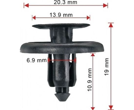 Клипса крепления переднего подкрылка Avers 10 шт. 9046707166-10 