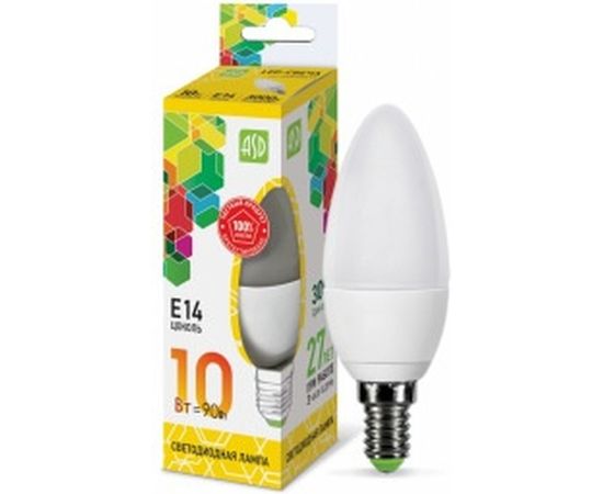 ASD Лампа сд LED-СВЕЧА-std 10Вт 230В Е14 3000К 900Лм 4690612015507 