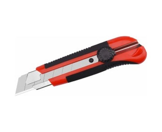 Нож с прорезиненной ручкой 25мм AV Steel AV-900525 