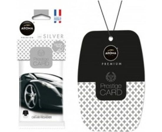 Картонный ароматизатор AROMA CAR PRESTIGE CARD Silver 92665 