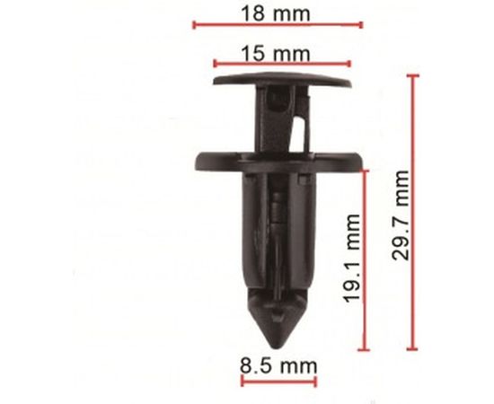 Пистон крепежный 10 шт AVERS 7586730120-10 