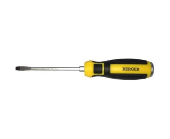 Ударная шлицевая отвертка с шестигранником SL8*200мм Berger BG BG1036 