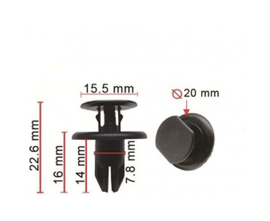 Клипса 50 шт AVERS BGV456145-50 