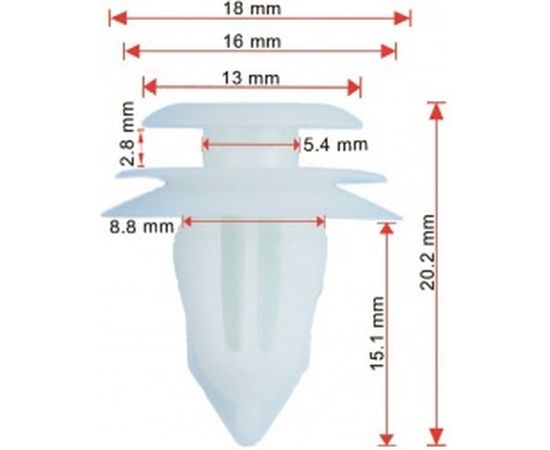 Клипса 10 шт AVERS 9046709206-10 