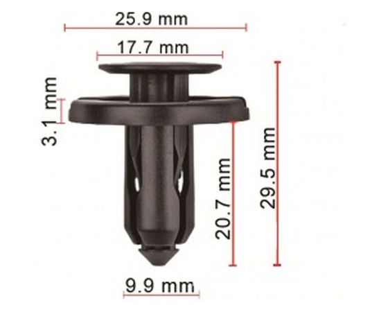 Клипса 10 шт AVERS 9046710210-10 