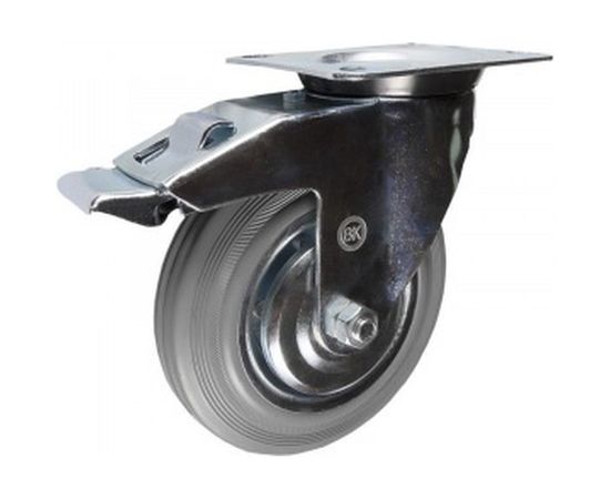 Колесо на поворотной основе с тормозом SCb63 (160 мм; 160 кг) Berkara 00000165469 