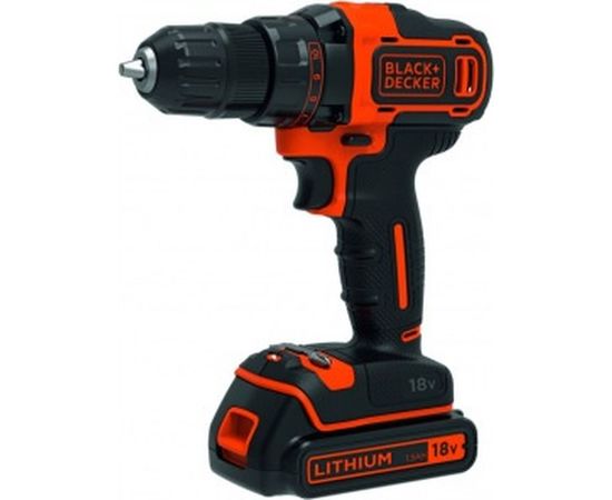 Аккумуляторная дрель-шуруповерт Black+Decker BDCDD186K1B 