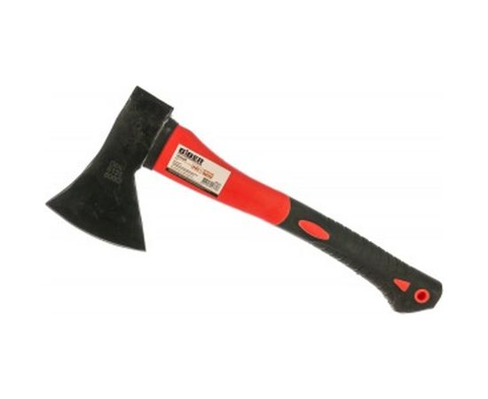 Кованый топор с фибергласовой обрезиненной ручкой, 0.6 кг Biber Профи 85121 тов-085215 