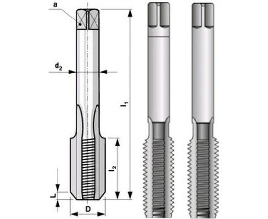 Набор метчиков HSS из 2-х шт. M 8 шаг 1.25 мм Bucovice Tools 144080 