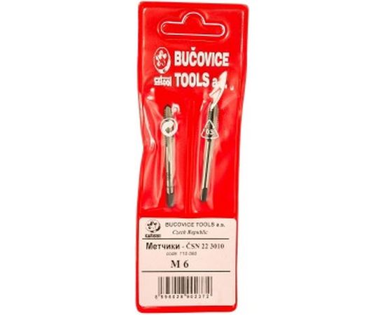 Набор метчиков из 2-х шт. M 6 шаг 1.0 мм Bucovice Tools 110060 