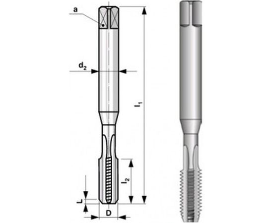 Метчик, машинный DIN 371, HSS M 2х0,4 мм Bucovice Tools 101020 
