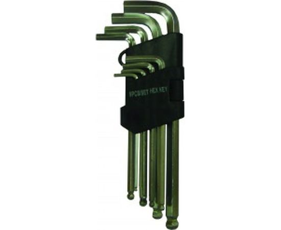 Набор инбусовых средних ключей с шариком CRV 1.5-10мм Biber 90505 тов-085698 