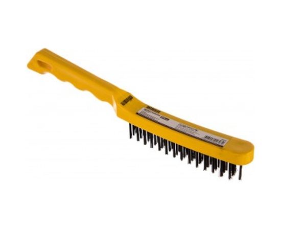 Трехрядная стальная щетка с пластиковой ручкой Biber 70913 тов-141225 