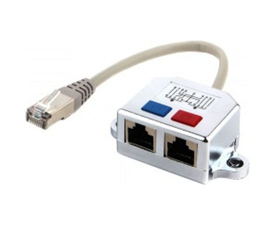 Разветвитель Cablexpert NCA-SP-02 FTP 1 порт RJ45 T568A/T568B 2 порта RJ45 10/100 BASE-T NCA-SP-02 