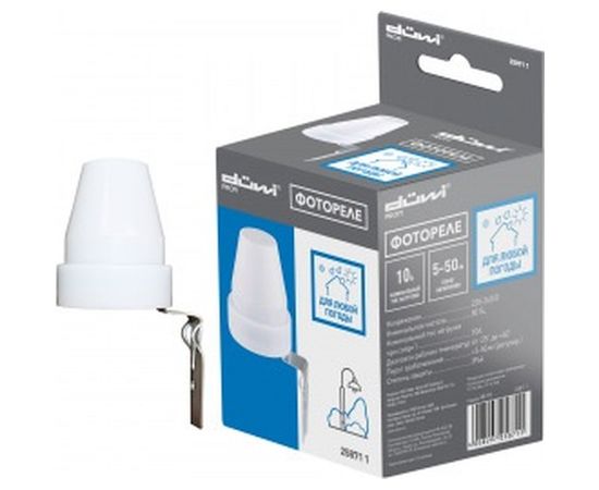 Фотореле duwi FR-02 10А, 5-50Лк, IP44 25871 1 