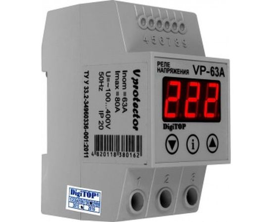 Реле напряжения DigiTOP Vp-63A 