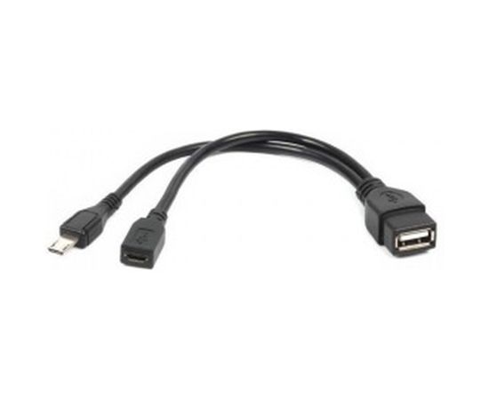 Кабель Cablexpert USB 2.0 OTG USB AF/Micro BM, 0.15м, с дополнительным питанием, пакет A-OTG-AFBM-004 