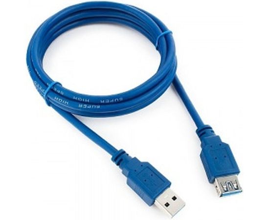 Удлинитель USB3.0 Cablexpert Pro, AM/AF, Кабель 1.8м, экранированный, синий, пакет, CCP-USB3-AMAF-6 