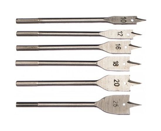 Набор сверл по дереву перовых (6 шт; 10-25 мм) Biber 71106 тов-041970 