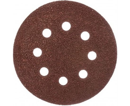 Круг абразивный с перфорацией (5 шт; 125 мм; Р40; Velcro; 8 отв) Biber 70681 тов-165721 