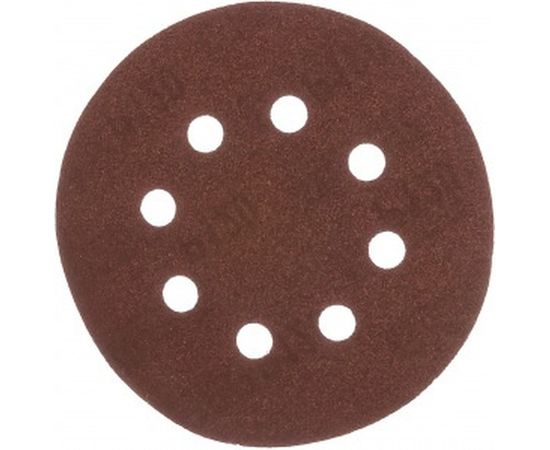 Круг абразивный с перфорацией (5 шт; 125 мм; Р120; Velcro; 8 отв) Biber 70685 тов-165725 