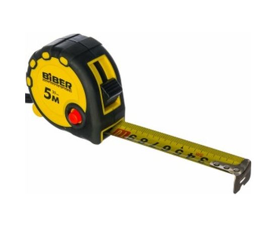 Рулетка (обрезиненный корпус, 5 м х 25 мм) Biber STANDART 40093 тов-173012 