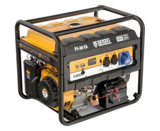 Бензиновый генератор DENZEL PS 80 EA, 8,0 кВт, 230В, 25л 946924 