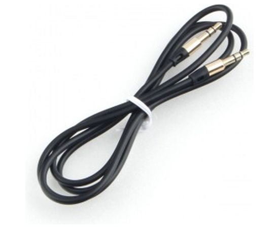 Аудио кабель Cablexpert 3.5 джек/3.5 джек, черный, 1м, блистер CCAB-01-35MM-1MB 