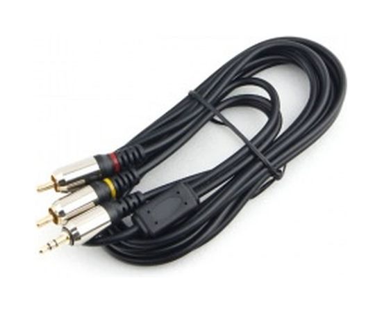 Аудио кабель Cablexpert. 3.5 джек /2хRCA, черный, 3м, блистер CCAB-02-35M2RM-3MB 