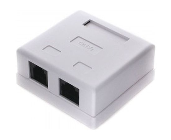 Розетка Cablexpert NA-TA/1 RJ45+RJ11 кат.5e UTP внешняя 2 порта, 110&amp;Krone NA-TA/1 