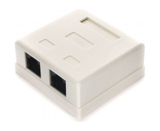 Розетка Cablexpert NA218 RJ-45 кат.6 внешняя 2 порта, 110&amp;Krone NA218 