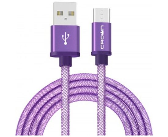 Кабель CROWN USB - USB Type-C CMCU-3072C violet CM000002126 