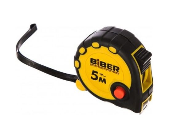 Рулетка (обрезиненный корпус, 5 м х 19 мм) Biber STANDART 40092 тов-173011 