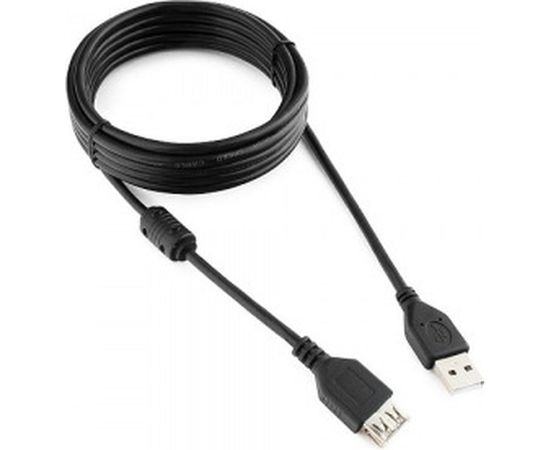 Кабель Cablexpert, удлинитель, USB2.0 Pro, AM/AF, 3 м, экранированный, черный, CCF-USB2-AMAF-10 
