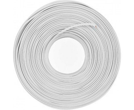 Телефонный кабель Cablexpert 4 жилы, плоский, многожильный, 100 м, белый TC1000S-100m 