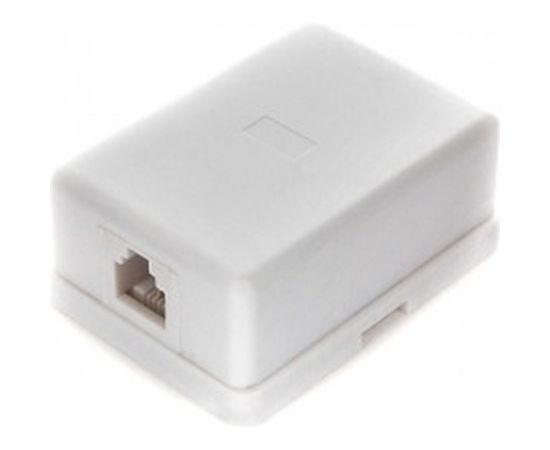 Внешняя телефонная розетка Cablexpert RJ-11, 6P4C, 1 порт, белая TA-101 