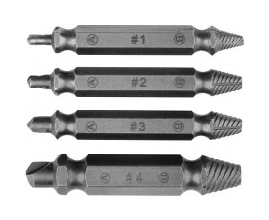 Набор двусторонних экстракторов, сталь S2, 4 штуки FIT IT Профи 36452 