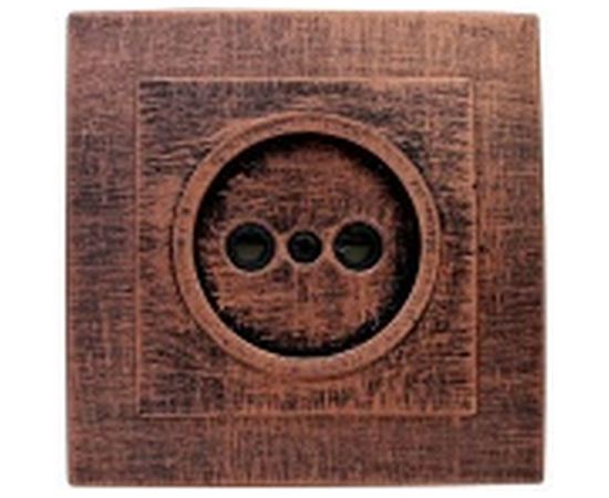 Розетка duwi с/п б/з 1-местная серия Palazzo Vintage, медь патина 26539 9 