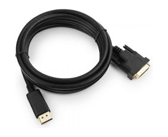 Кабель Cablexpert, DisplayPort-DVI, 3м, 20M/25M, черный, экранированный, пакет, CC-DPM-DVIM-3M 
