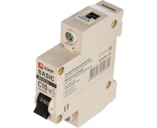 Автоматический однополюсный выключатель EKF 10А С ВА47-29 4.5кА 1450475 