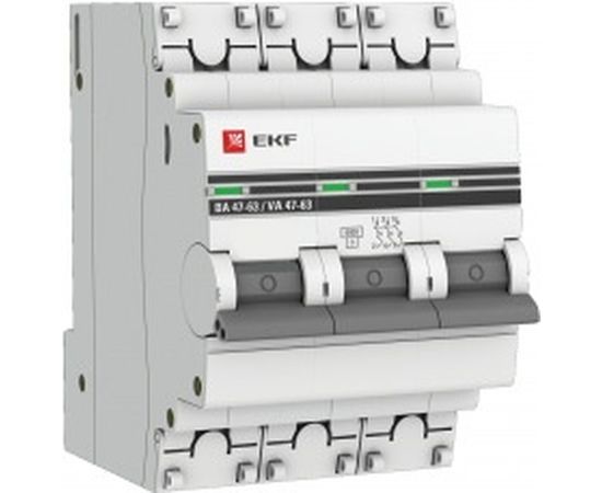 Автоматический выключатель EKF 3P 25А В 4,5kA ВА 47-63 PROxima SQmcb4763-3-25B-pro 