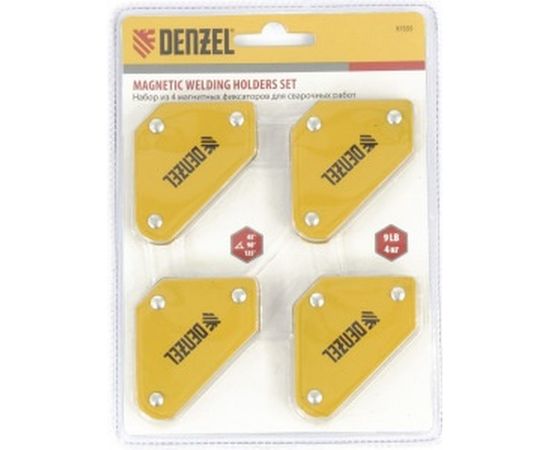 Набор из 4 магнитных фиксаторов для сварочных работ DENZEL 97555 