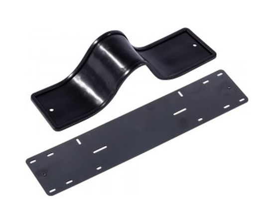 Силиконовая рамка номерного знака DolleX с адаптером, черная SPL-67 