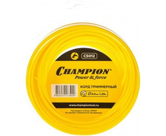 Корд триммерный (3.0 мм; 25 м; круг) Champion C5012 