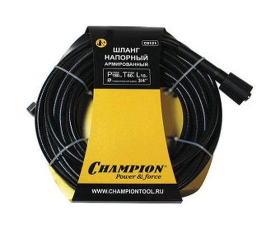 Шланг напорный армированный (10 м;&nbsp;M14х1.5 мм;&nbsp;M22х1.5 мм) Champion C8121 