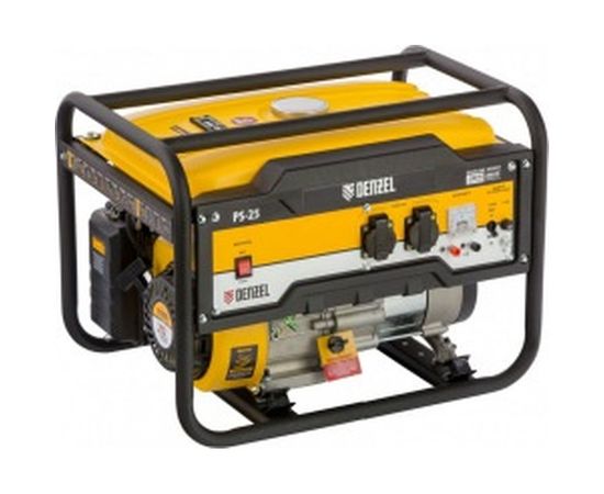 Бензиновый генератор DENZEL PS 25, 2,5 кВт, 230В, 15л, ручной стартер 946814 