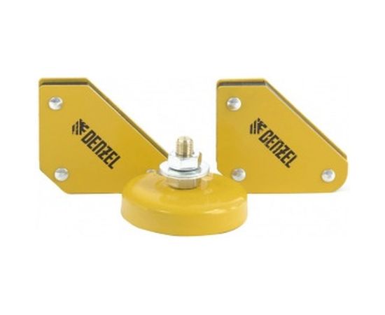 Набор из 2 магнитных сварочных фиксаторов и магнитной клеммы масса DENZEL 97557 