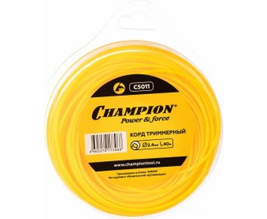 Корд триммерный Round (2.4 мм; 40 м; круглый) CHAMPION C5011 
